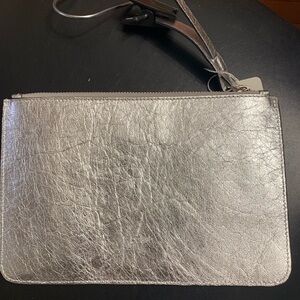ba&sh Silver Textured Pouch